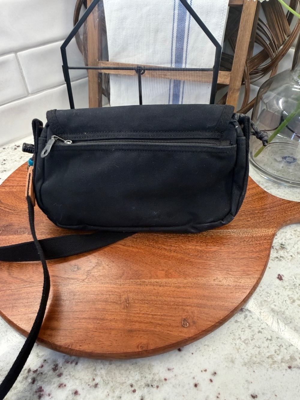GOOTIUM Canvas Small Crossbody Purse - Flap Shoulder Bag Daily Essentials Pouch - Picture 6 of 6